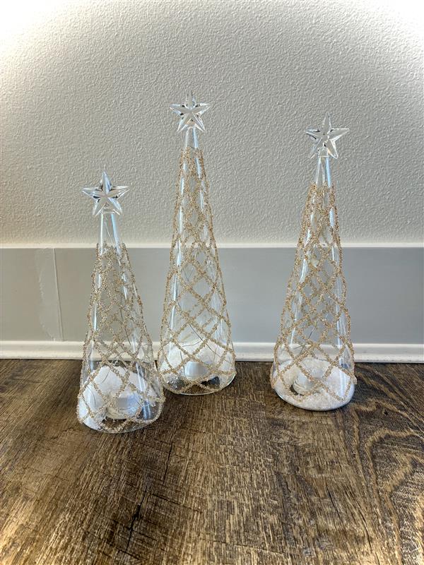 Set of 3 Light Up Christmas Trees
