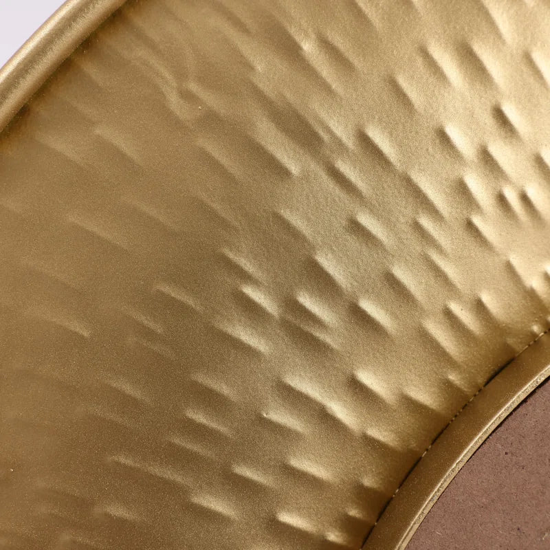 Round Gold Metal Wall Mirrors - Set of 3