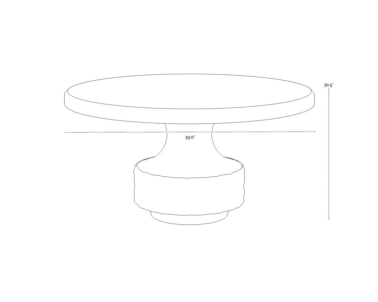 MERSIN DINING TABLE - 59"