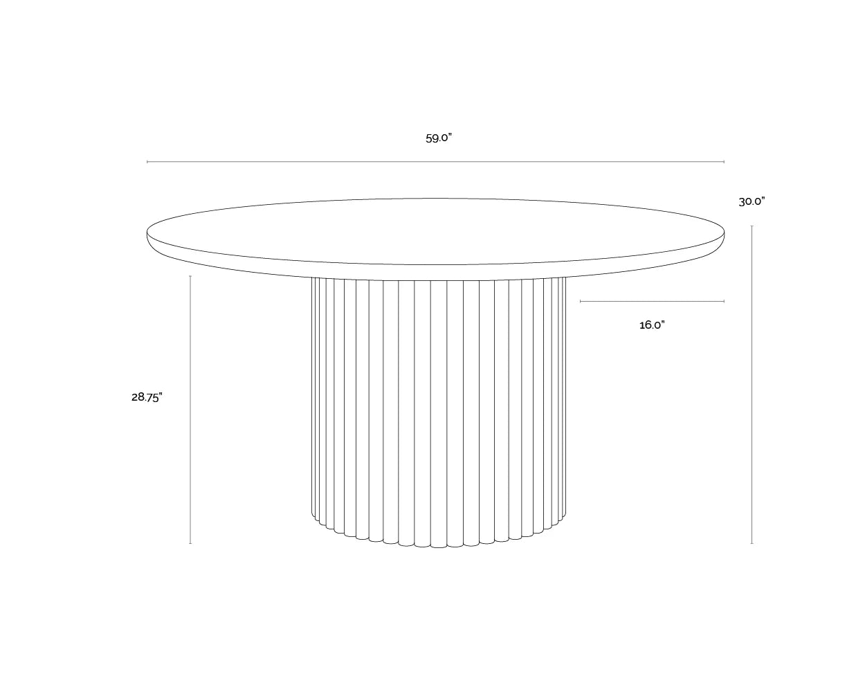 BANYAN DINING TABLE - 59"