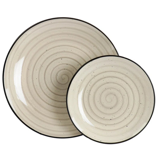 24 Piece Stoneware Dinnerware Set - Service for 6