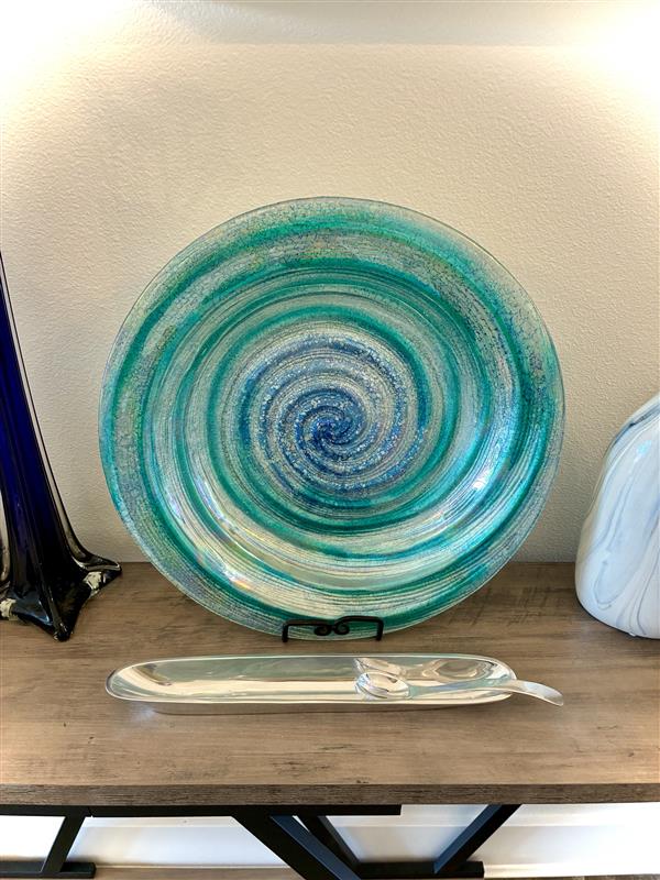 Blue Glass Plate