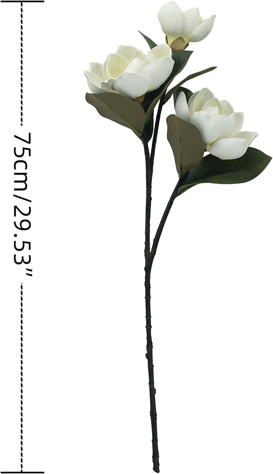 3Pcs Artificial Magnolia Flowers, 29.5"