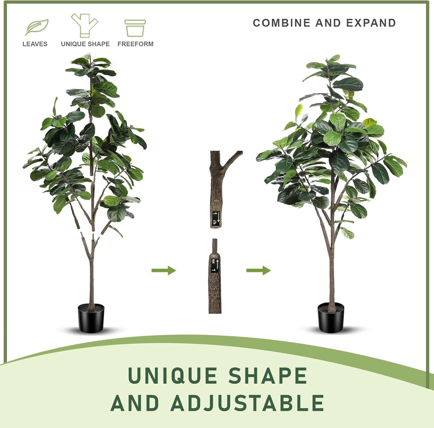 Faux Fiddle Leaf Fig Tree 7Ft