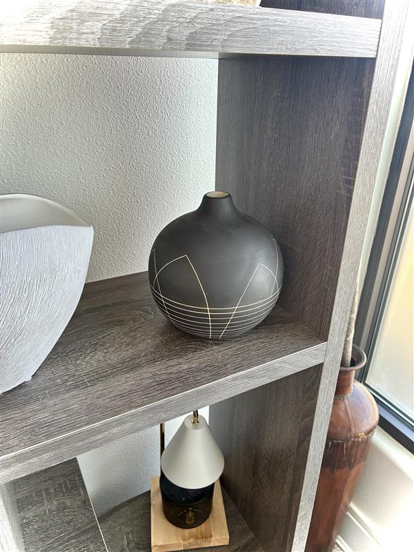 Black Stoneware Vase