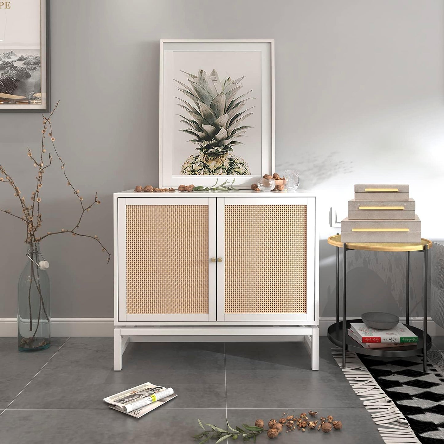 Box Set of 3 Faux Leather Decorative Boxes