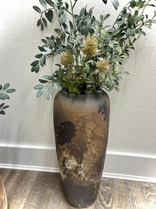 Rustic Ceramic Tall Floor Vase - 19.7"