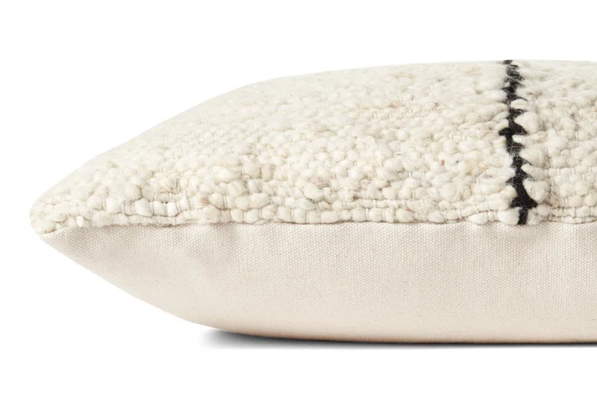 Ivory & Black Accent Pillow