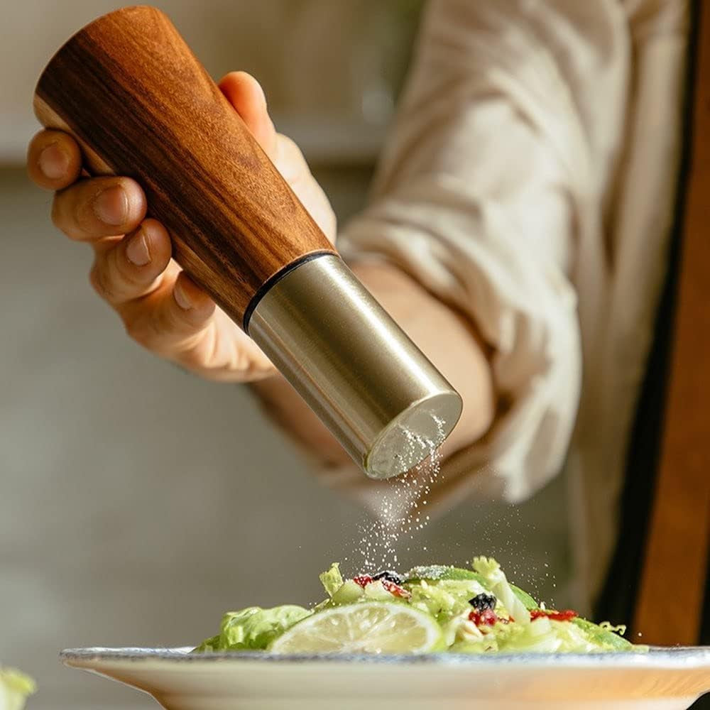 Gold Salt Shaker and Pepper Grinder Set