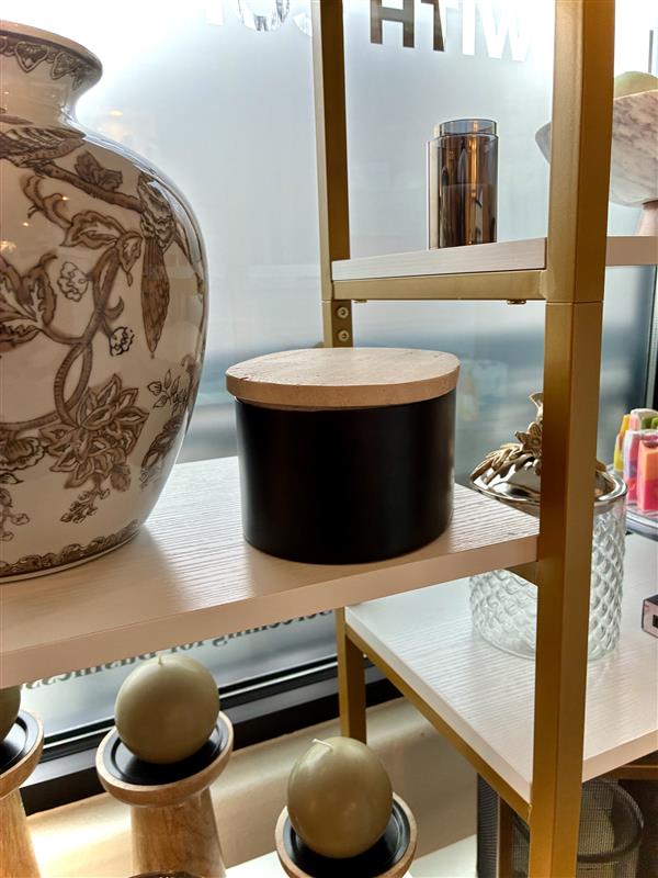 Sand Wax Candle in Lidded Container