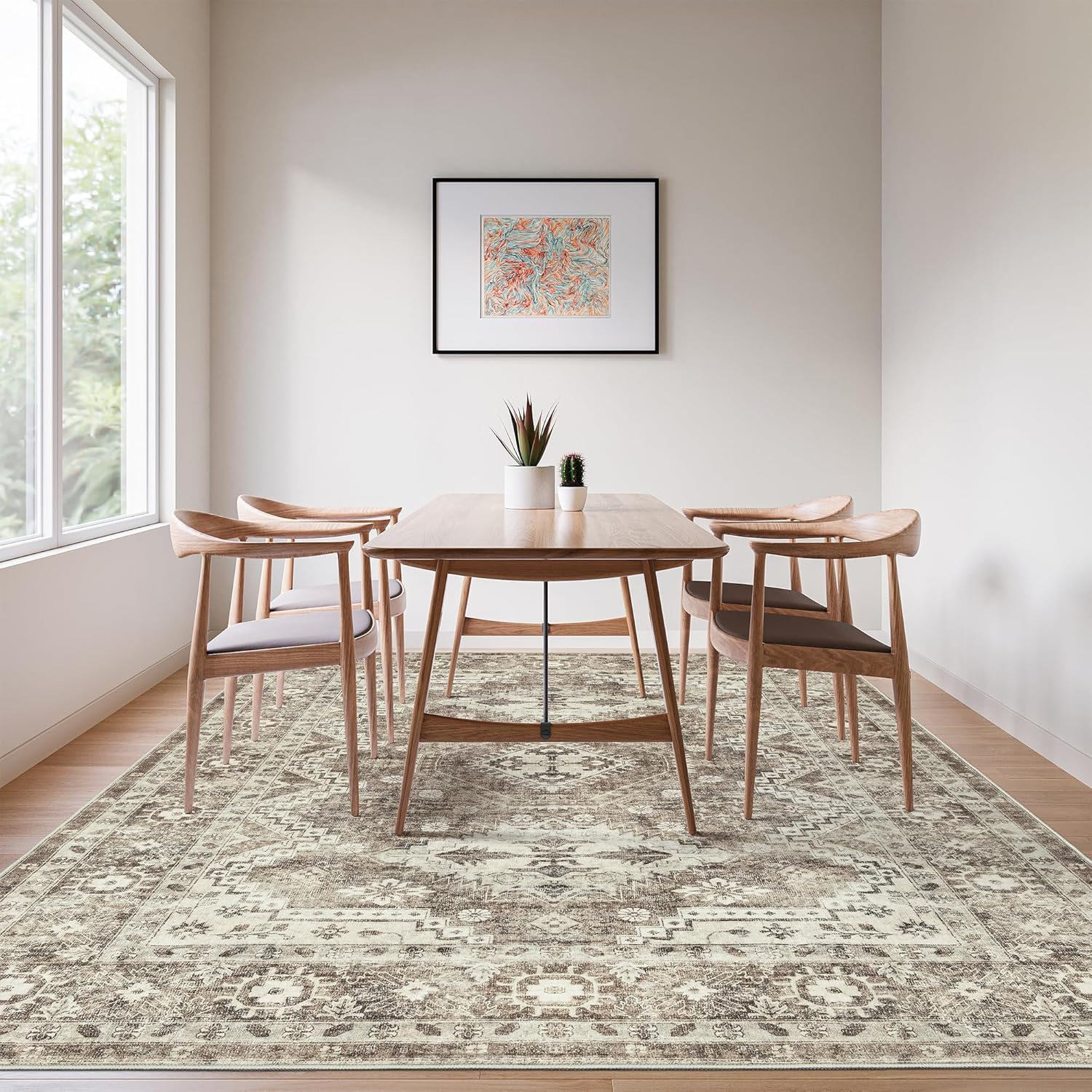 8X10 Washable Rug - Ivory