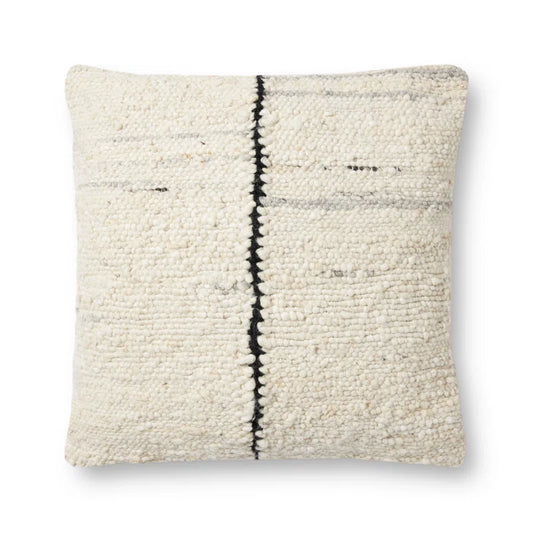 Ivory & Black Accent Pillow