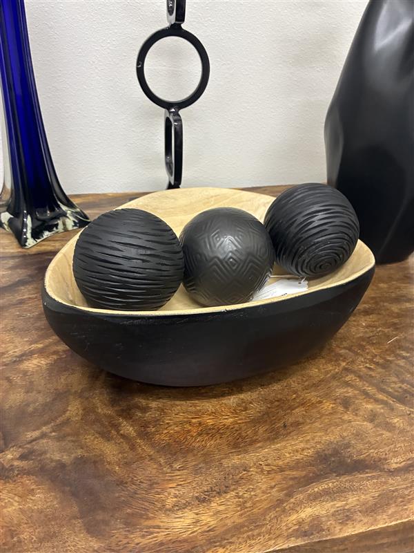 Black Wooden Bowl