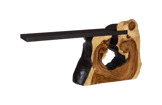 Cantilevered Console Table, Burnt Edge