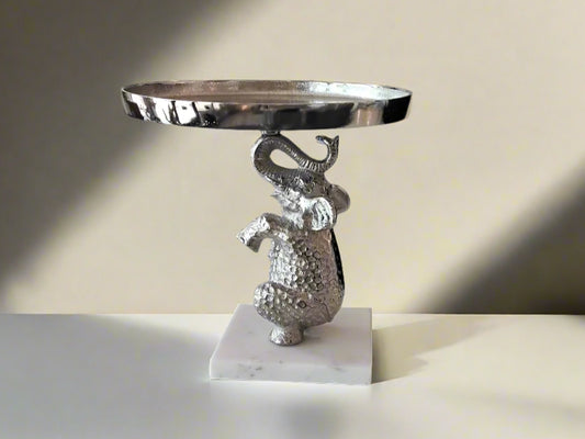 Elephant Holder Tray with Marble Base