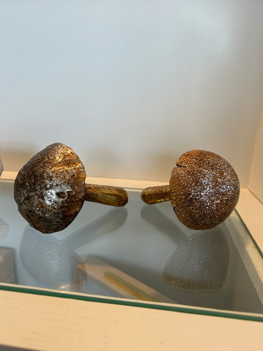 Brass Mushrooms - Set of Two (In-Store Pickup Only)