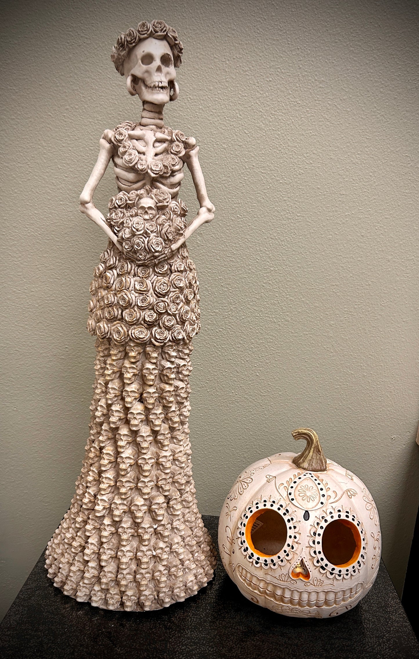 Dia de los Muertos Lighted Pumpkin