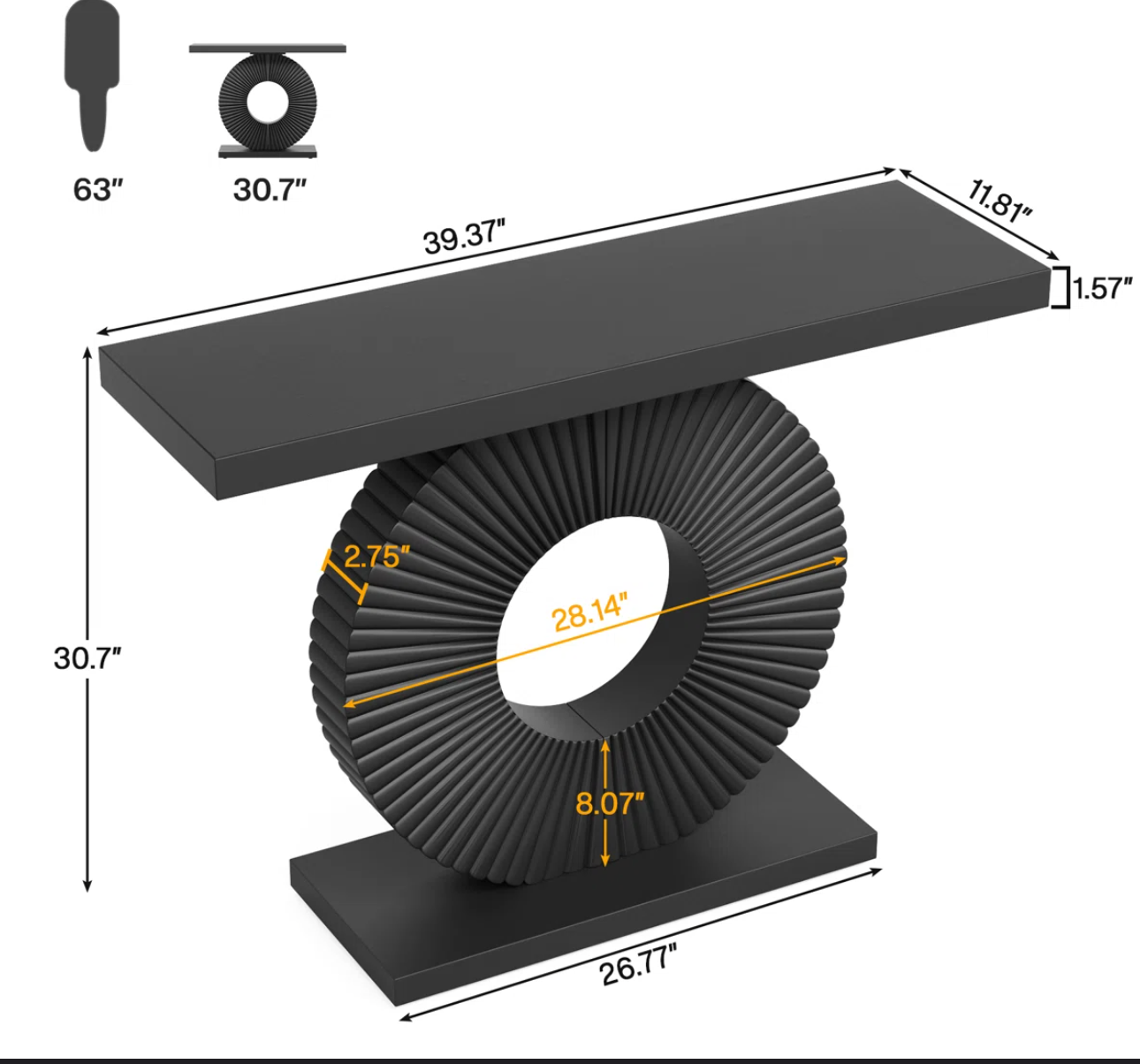 Console Table - Black