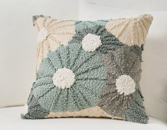 Monica Floral Embroidered Pillow
