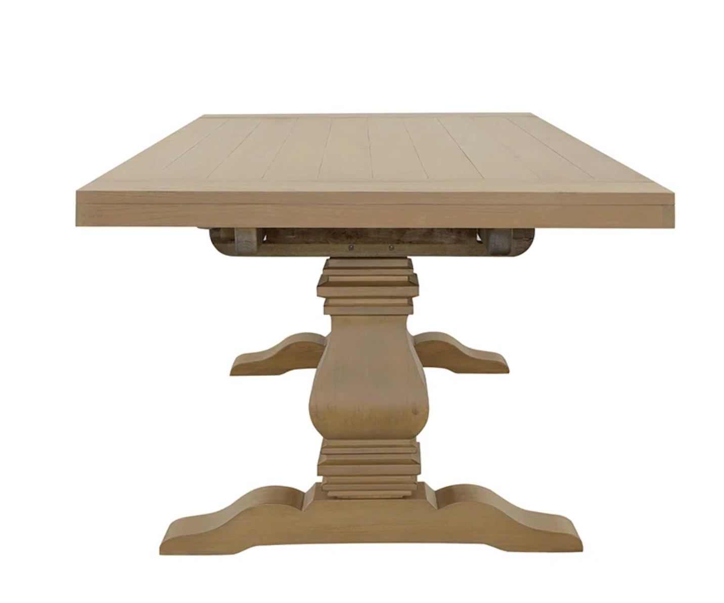 Extendable Pine Solid Wood Dining Table