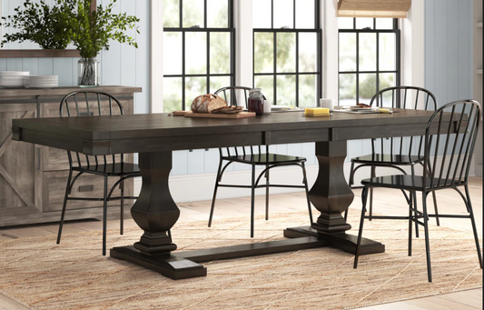Extendable Dining Table - Dark Brown