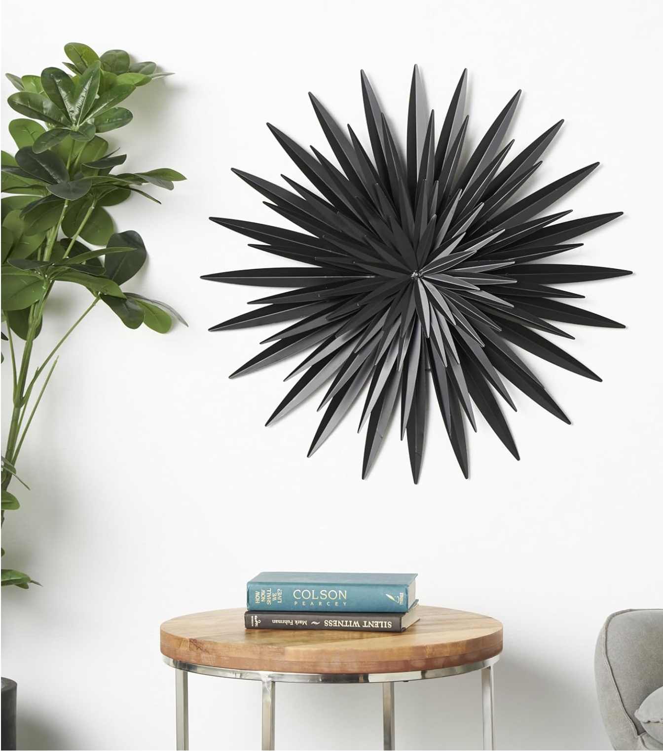 Metal Sunburst Wall Sculpture