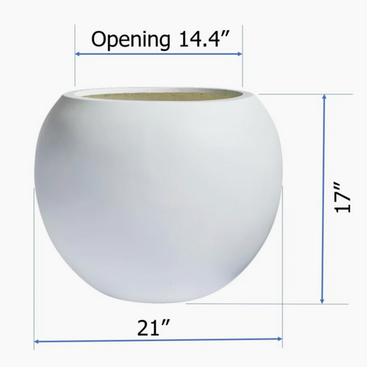 Fiberstone Pot Planter - White