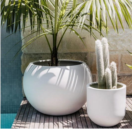 Fiberstone Pot Planter - White