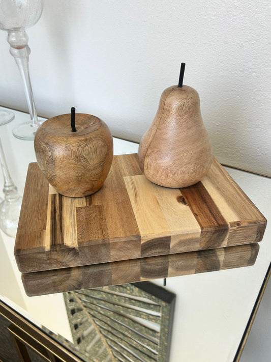 Decorative Wooden Fruit with Cutting Board Set
