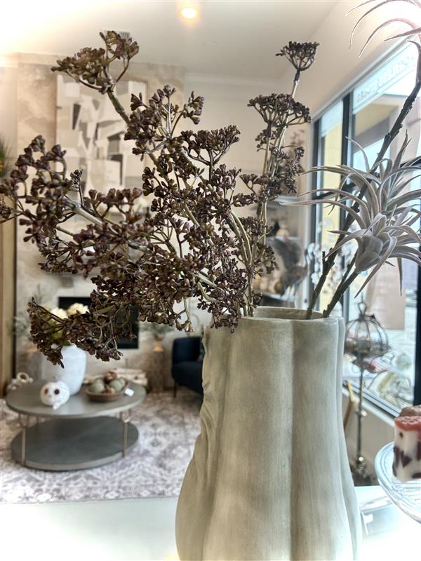 Faux Purple Rustic Floral Spray