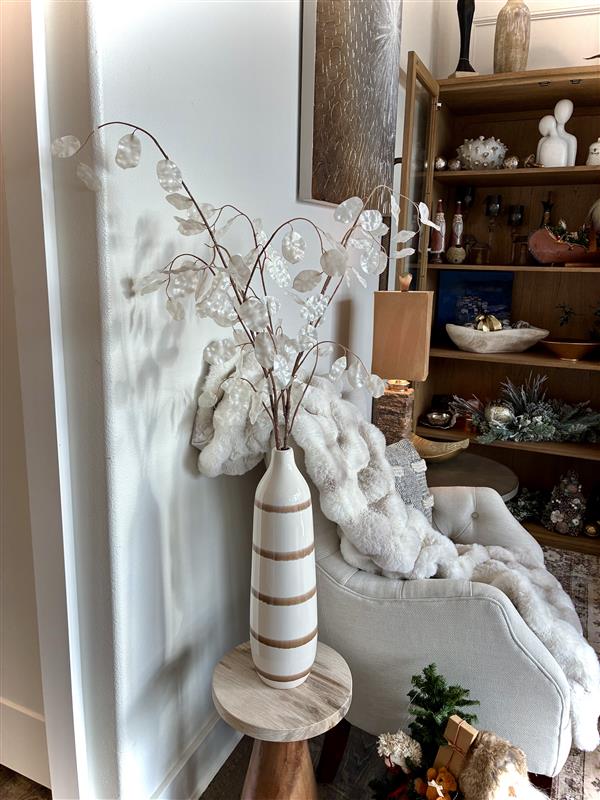 White and Tan Vase