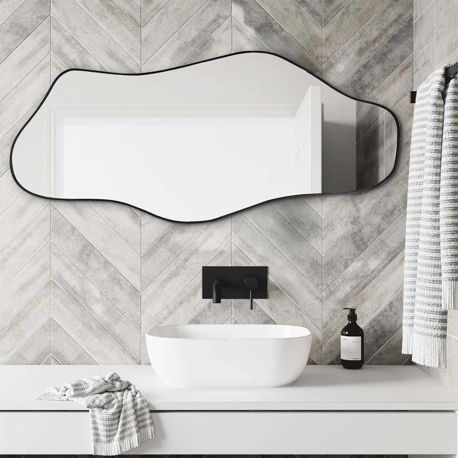 Irregular Mirror - Wall Mirrors Decorative, 47.2"X21.6"