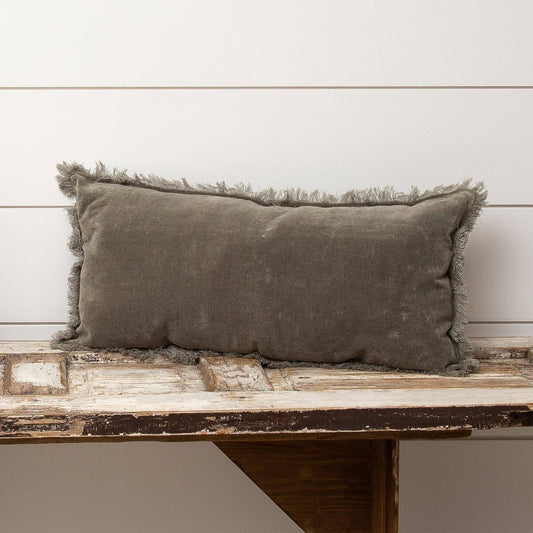 Lumbar Pillow - Velvet, Slate