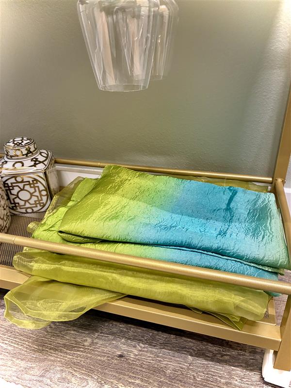 Blue & Green Table Scarves