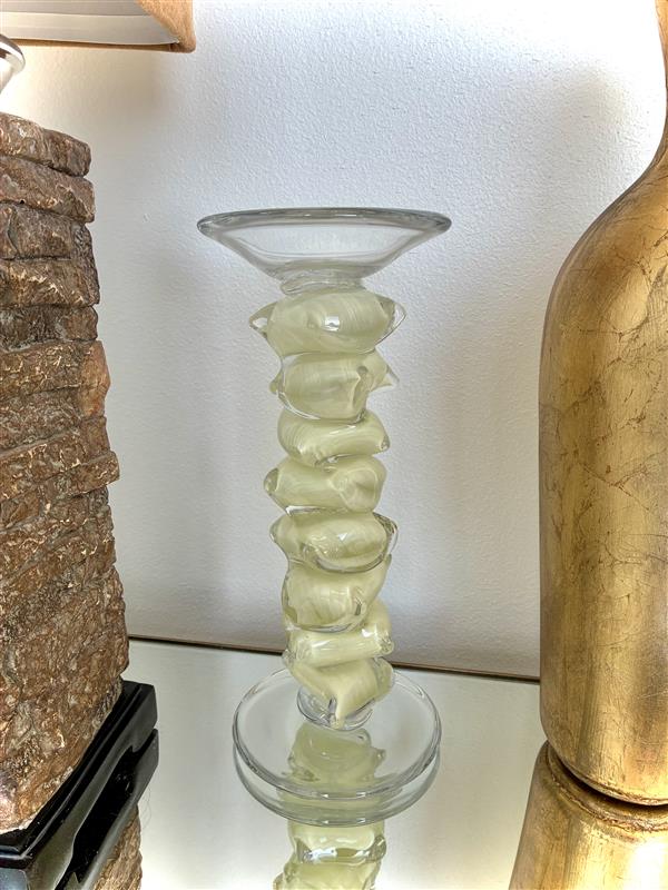 Tall Glass Candle Holder
