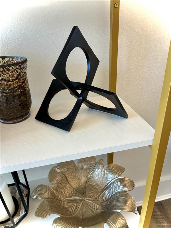 Black Twisted Sculpture