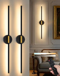 Wall Sconce Set of 2, 24 Inch Wireless Rechargeable Wall Lights with Remote Control