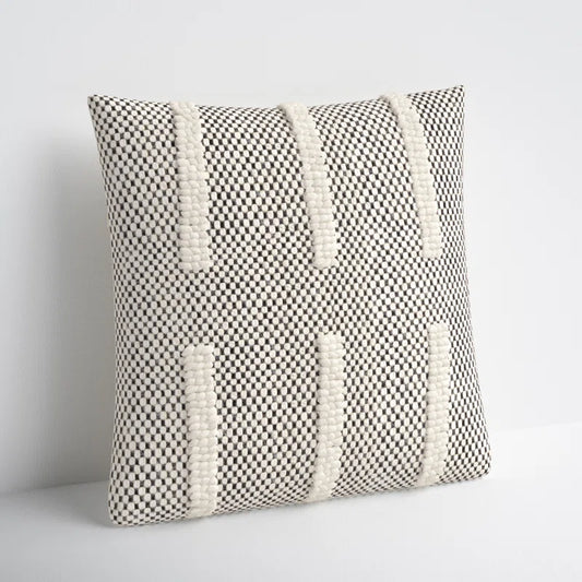 Striped Cotton Blend Accent Pillow