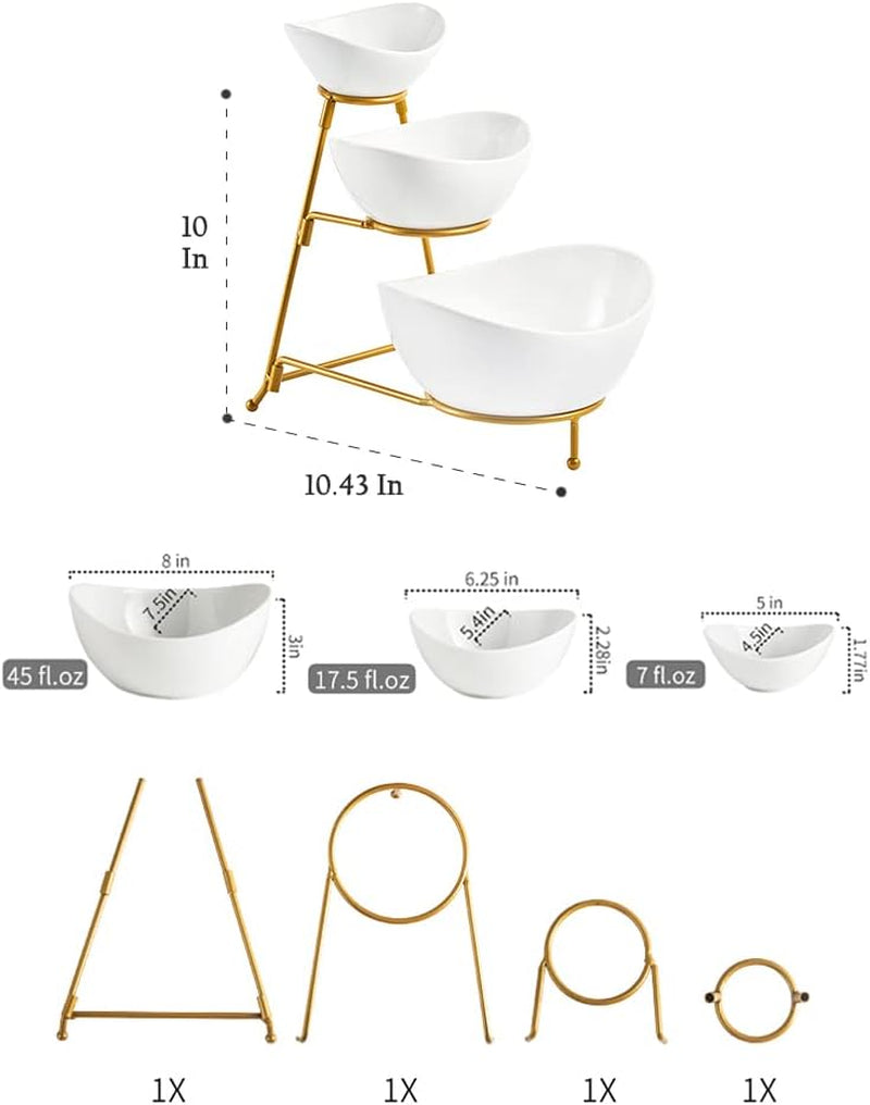 3 Tier Serving Bowls Set Tiered Serving Stand