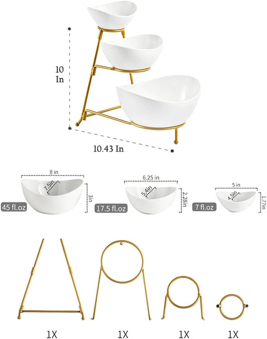 3 Tier Serving Bowls Set Tiered Serving Stand
