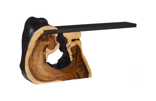 Cantilevered Console Table, Burnt Edge