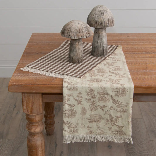 Table Runner - Mushroom and Tan
