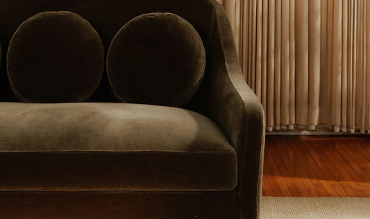 Rialto Sofa Dark Green Faux Mohair