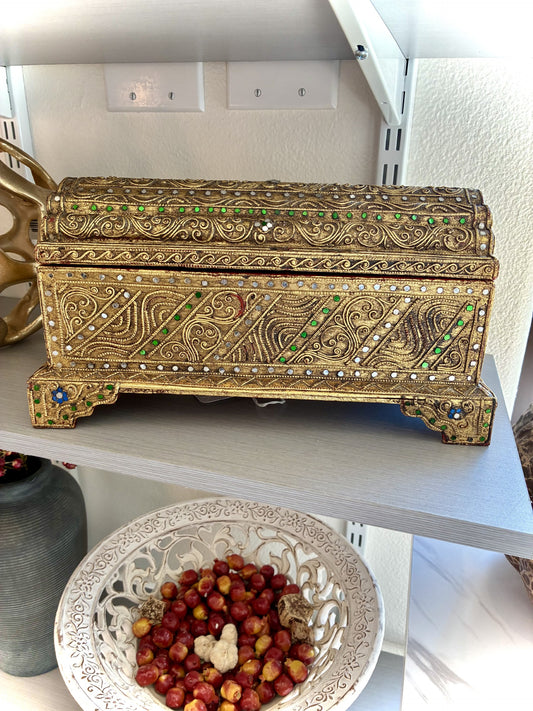 Set of 3 Golden Nesting Chests