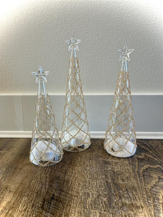 Set of 3 Light Up Christmas Trees