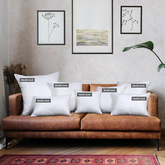 Throw Pillows (Set of 4, White), 18 X 18 Inches 