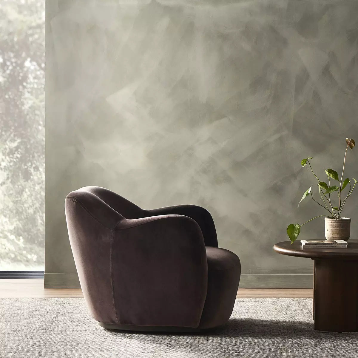 Julius Swivel Chair, Surrey Cocoa