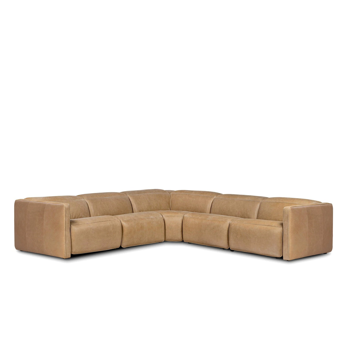 Kenlee Power Recliner 5Pc Sectional - Palermo Cognac