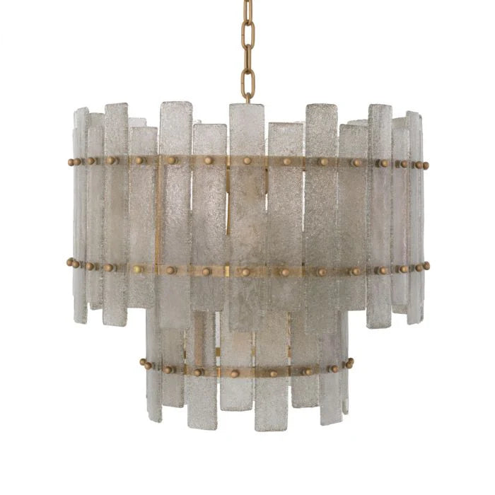 Chandelier Caprera Antique Brass Finish