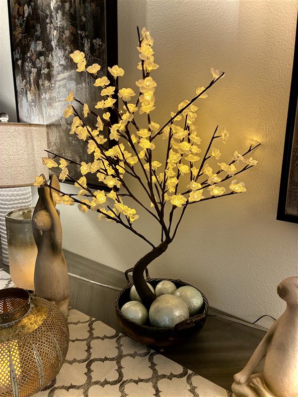 128 Light White Bonsai Tree w/ LEDs